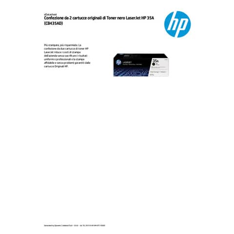 Toner 35A HP nero  Conf. 2 - CB435AD